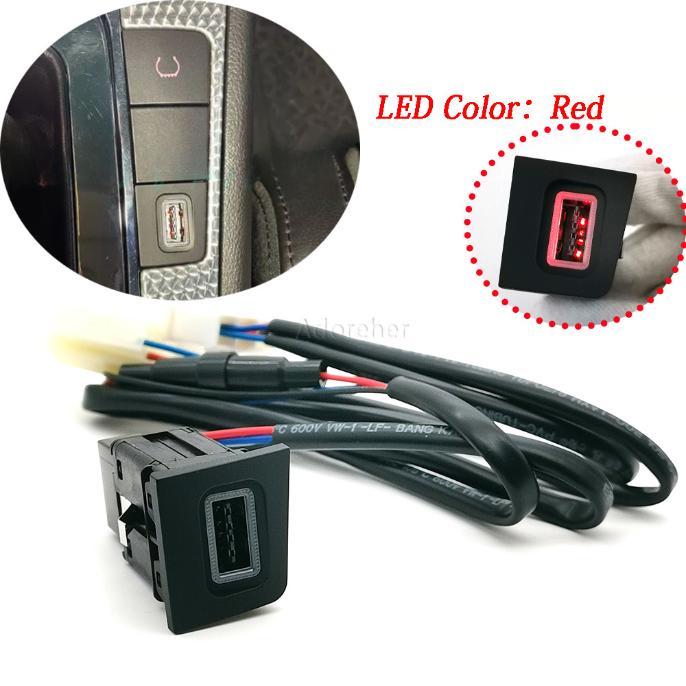 Phone Accessories Red - 1PC 레드 LED 자동차 전화 충전기