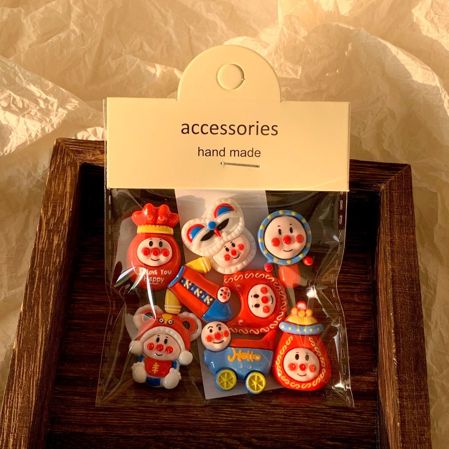 Phone Accessories Red - Anpanman 원활한 입체 스티커 귀여운 컵