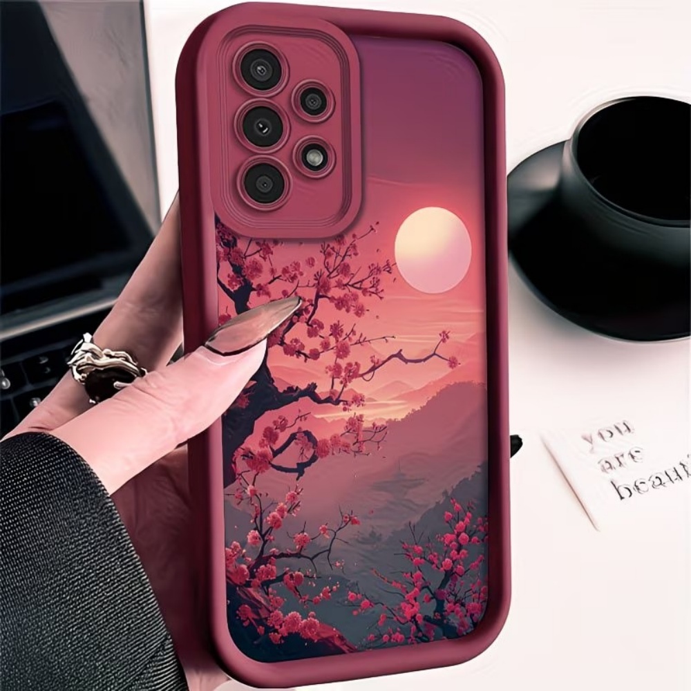 선셋 마운틴 피크 낙하 방지 레드 폰 케이스 삼성 갤럭 - Phone Accessories Red 리뷰 및 가격