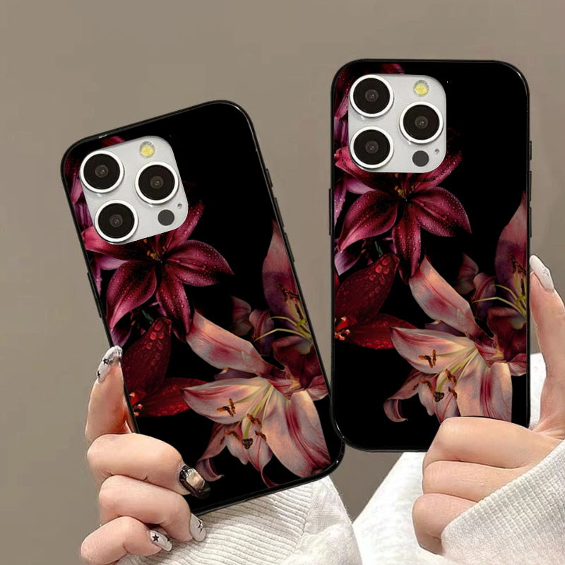우아한 붉은 백합 꽃 아이폰 16E 16 15 14 1 - Phone Accessories Red 리뷰 및 가격