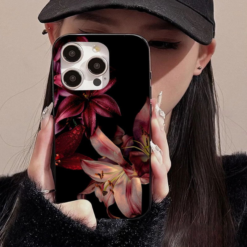 우아한 붉은 백합 꽃 아이폰 16E 16 15 14 1 - Phone Accessories Red 리뷰 및 가격