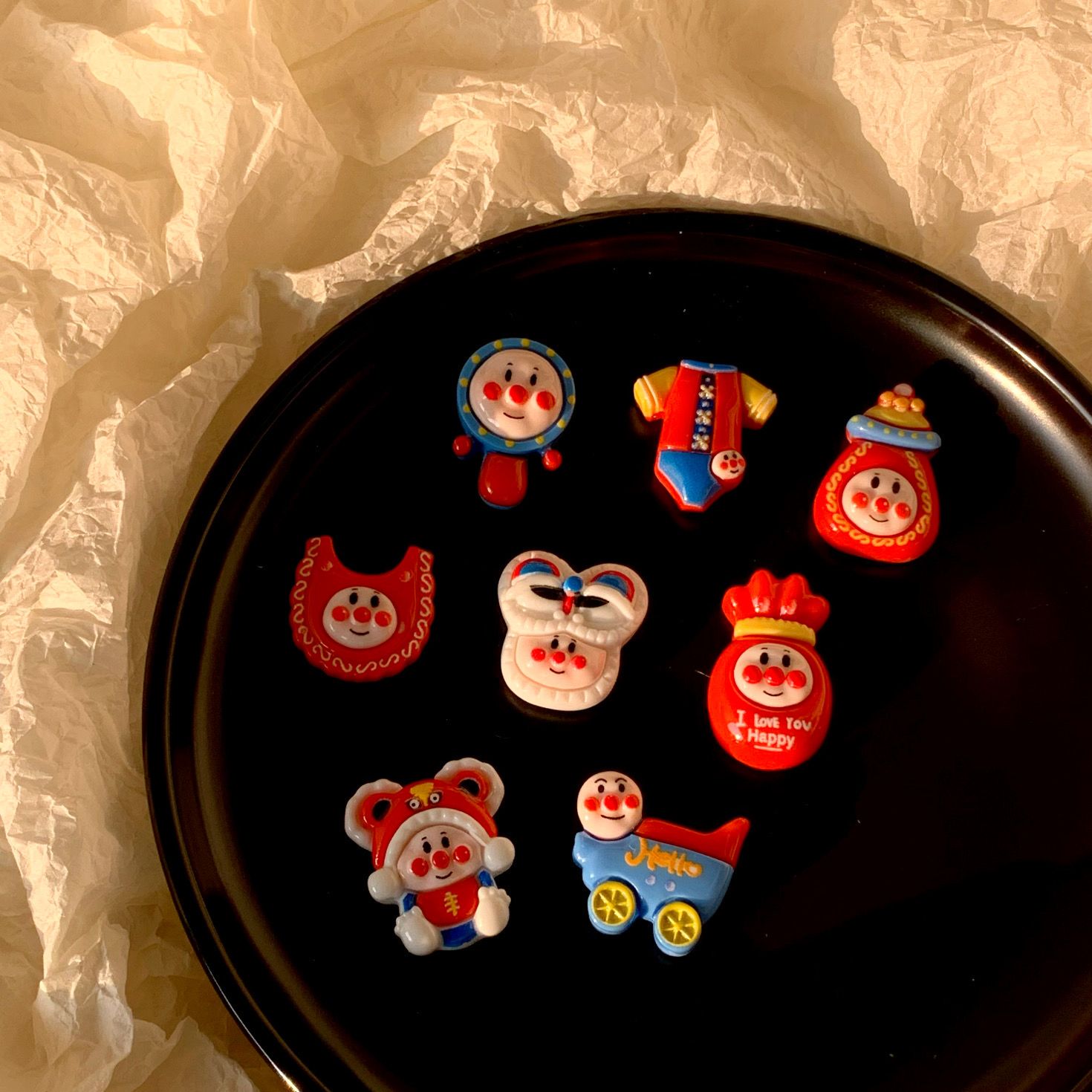 Anpanman 원활한 입체 스티커 귀여운 컵 스티커  - Phone Accessories Red 리뷰 및 가격