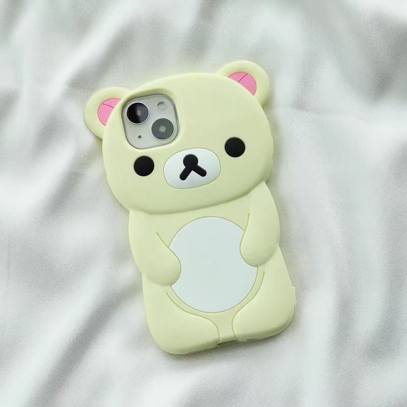 릴라쿠마 실리콘 폰 케이스 귀여운 만화 캐릭터 풀 바디 - Quality Phone Accessories 리뷰 및 가격