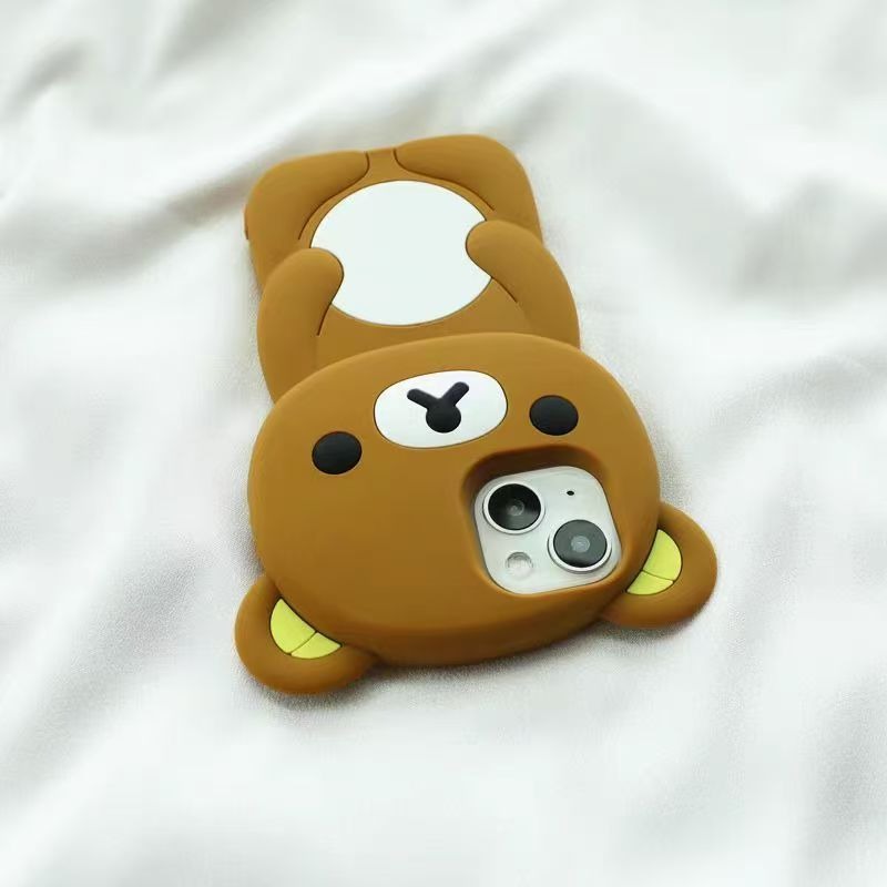 릴라쿠마 실리콘 폰 케이스 귀여운 만화 캐릭터 풀 바디 - Quality Phone Accessories 리뷰 및 가격