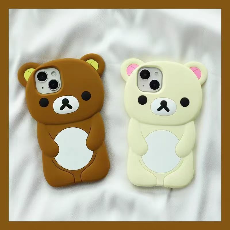 릴라쿠마 실리콘 폰 케이스 귀여운 만화 캐릭터 풀 바디 - Quality Phone Accessories 리뷰 및 가격