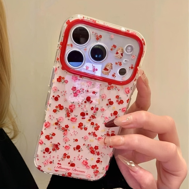사랑스러운 만화 빨간 꽃무늬 아이폰 케이스 (아이폰 1 - Phone Accessories Red 리뷰 및 가격